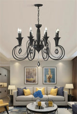 lustre en fer de style campagnard européen et américain pour intérieur