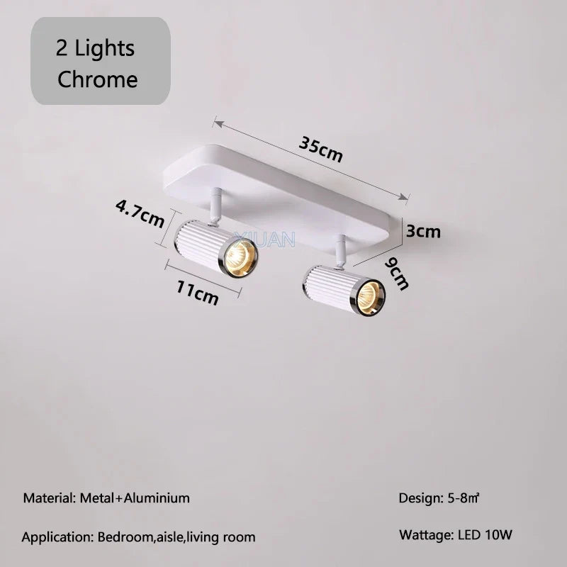Surface Mount Cloakroom Ceiling Lamps 350 Degree Adjustable LED Spotlight Living Room Aisle Hallway Stair Ceiling Light White