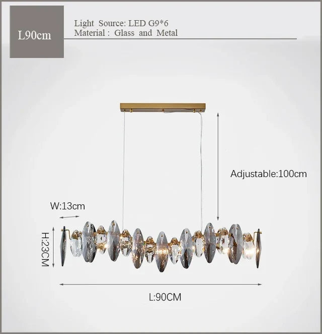lustre moderne en cristal pour décoration intérieure élégante 2024
