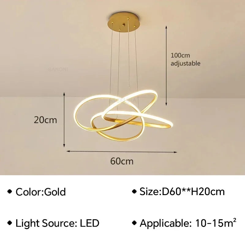 lustre suspendu led moderne pour décoration maison