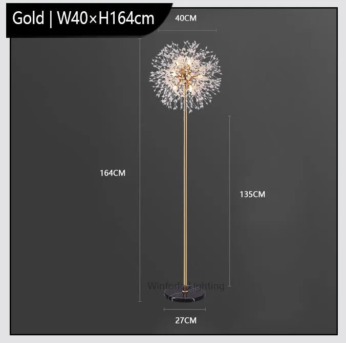 lampadaire led pissenlit de luxe winfordo