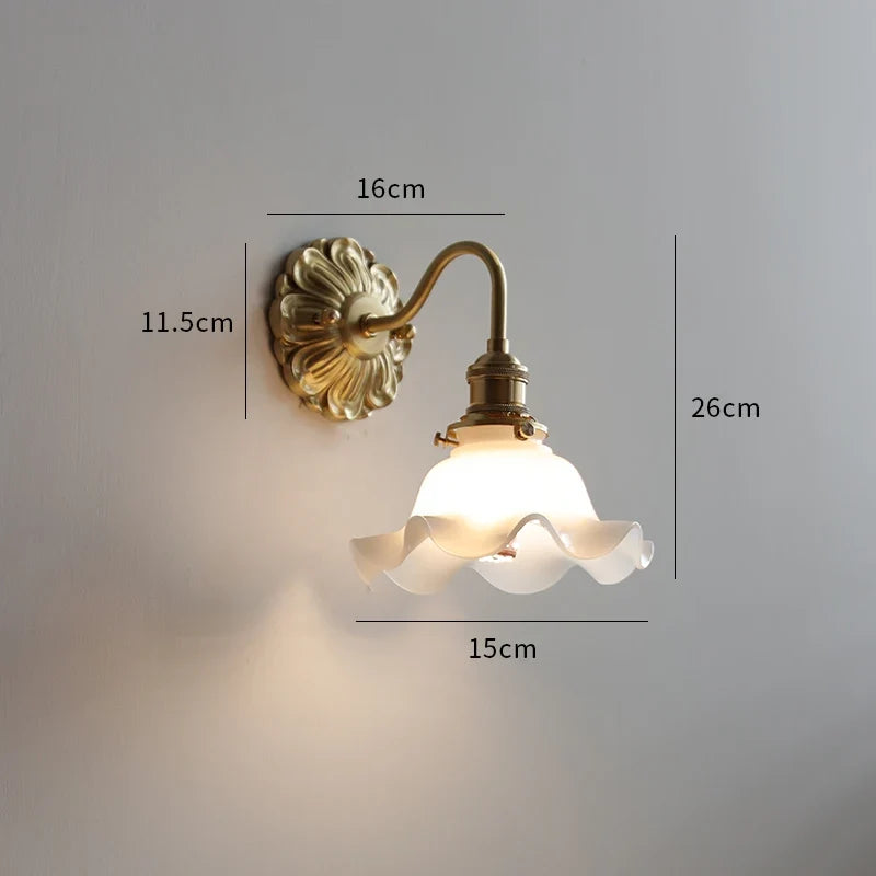 applique led verre gris fumé cuivre moderne intérieur
