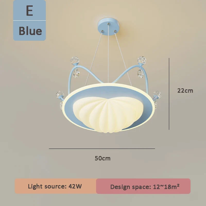 lustre nuage cristal romantique pour chambre d'enfant décoratif