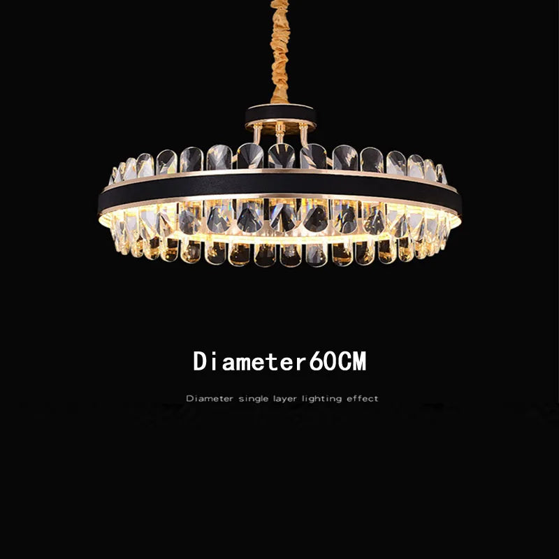lustre moderne en cristal led winfordo pour décoration intérieure