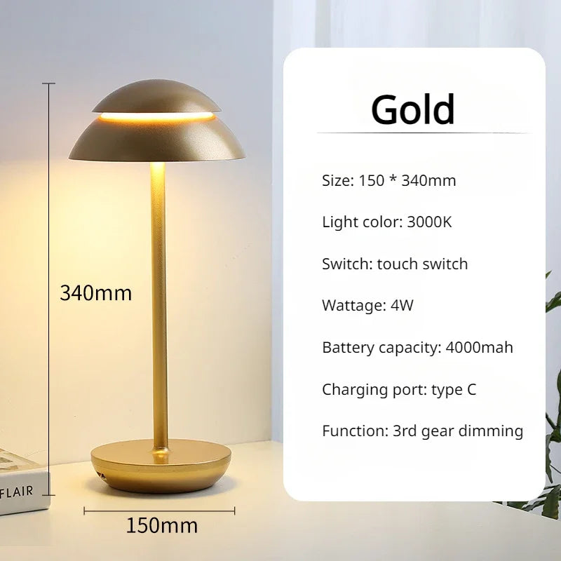 lampe rechargeable vintage led usb sans fil veilleuse portable