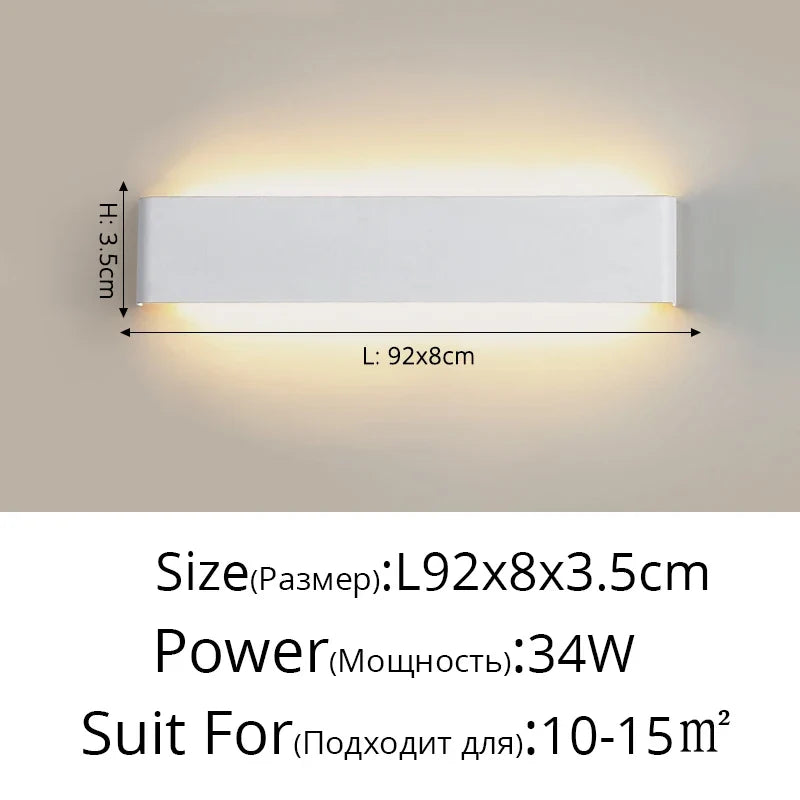 lampe de chevet led carrée en aluminium pour hôtel