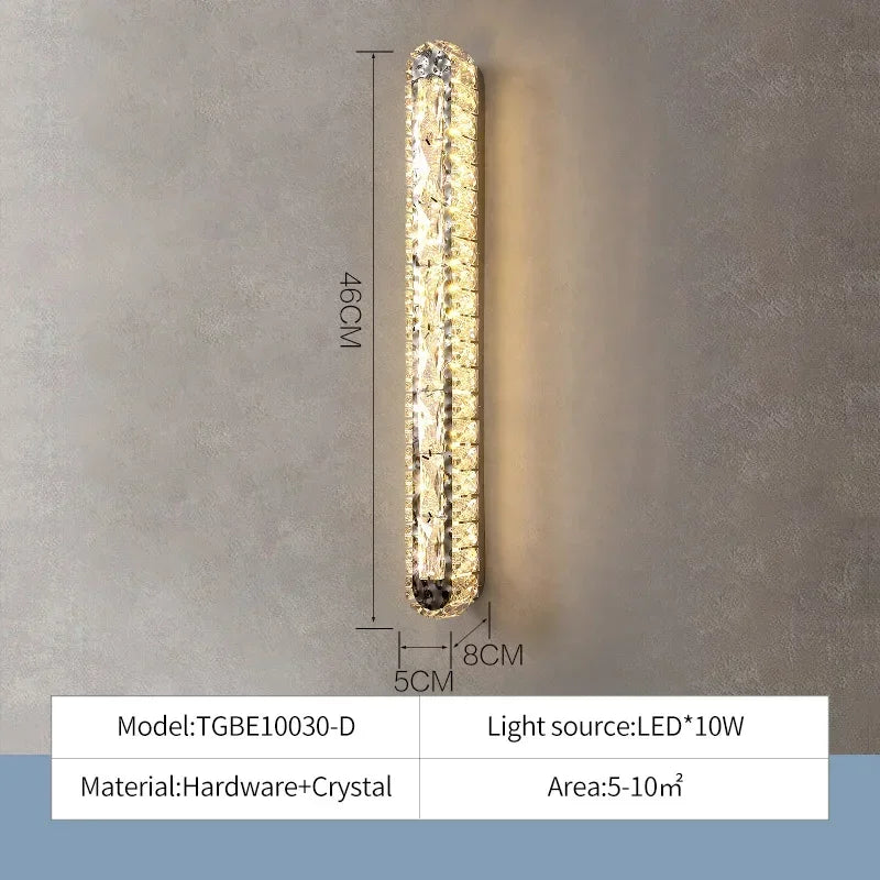lustre led moderne en cristal avec intensité variable pour la maison