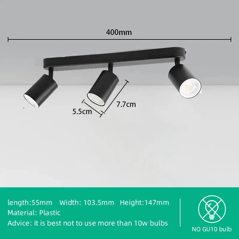 spot led sur rail pour éclairage intérieur remplaçable