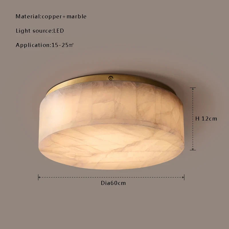 plafonnier led design moderne en marbre naturel haut de gamme
