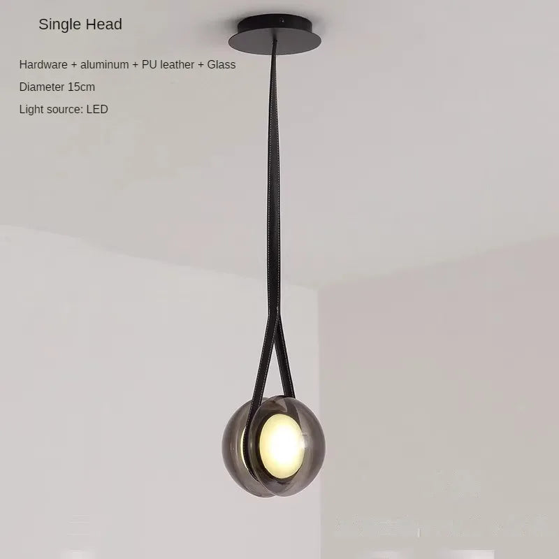 lustre créatif yoyo design nordique en verre pour décoration moderne