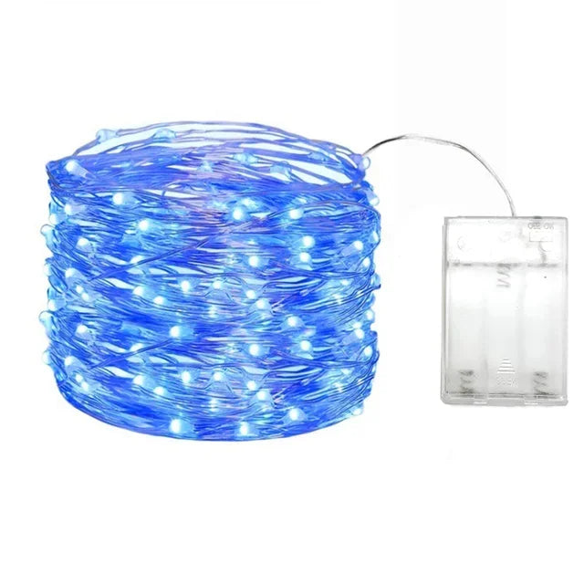 guirlande lumineuse led avec fil de cuivre pour décoration festive et chaleureuse