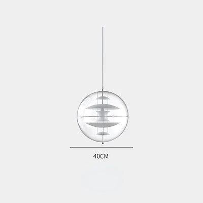 suspension boule chrome acrylique esthétique bar cafe
