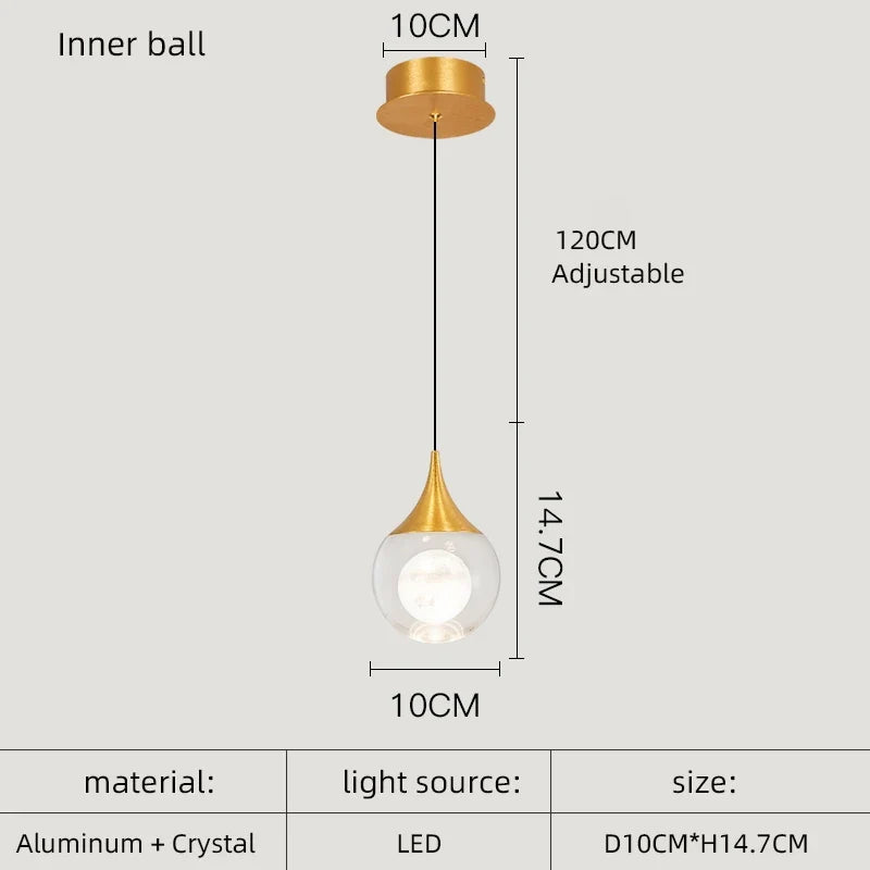 lustre nordique en cristal pour décoration moderne et élégante
