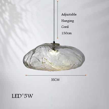 lustre en verre design créatif nuage luminaire décoratif intérieur