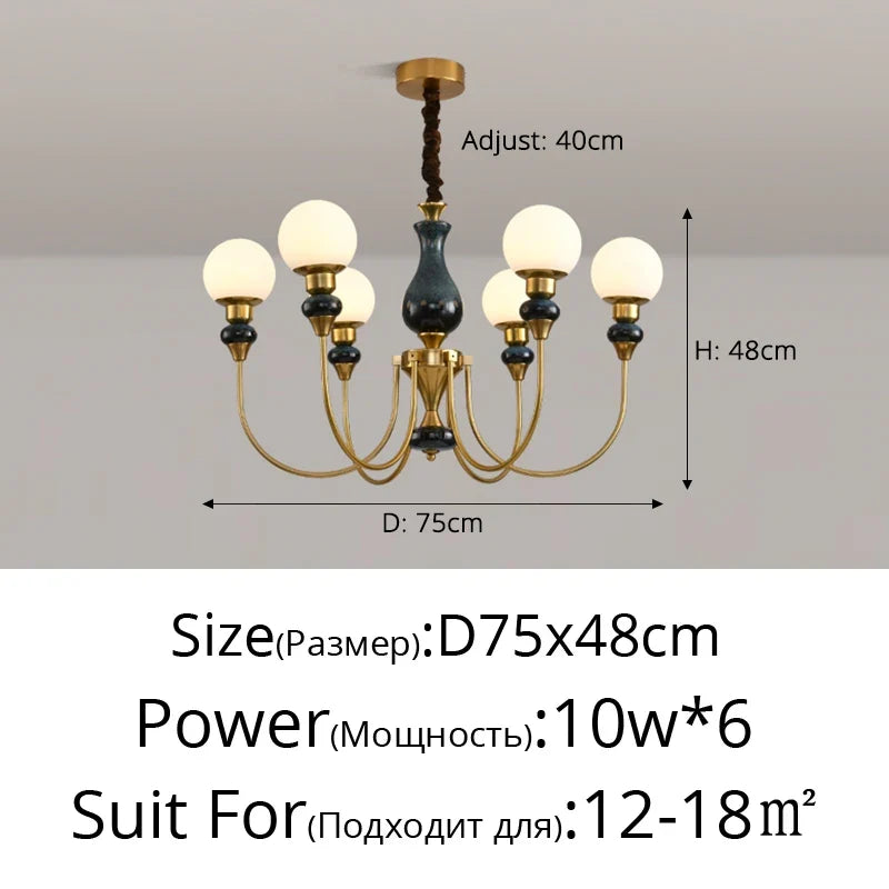 lustre nordique en verre pour un intérieur romantique et chaleureux