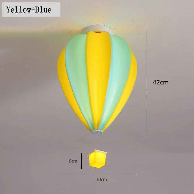 Kids Children's Ceiling Chandelier Light Air Ballon Design Remote Control LED Pendant Chandelier Lamps White Pink Yellow Blue