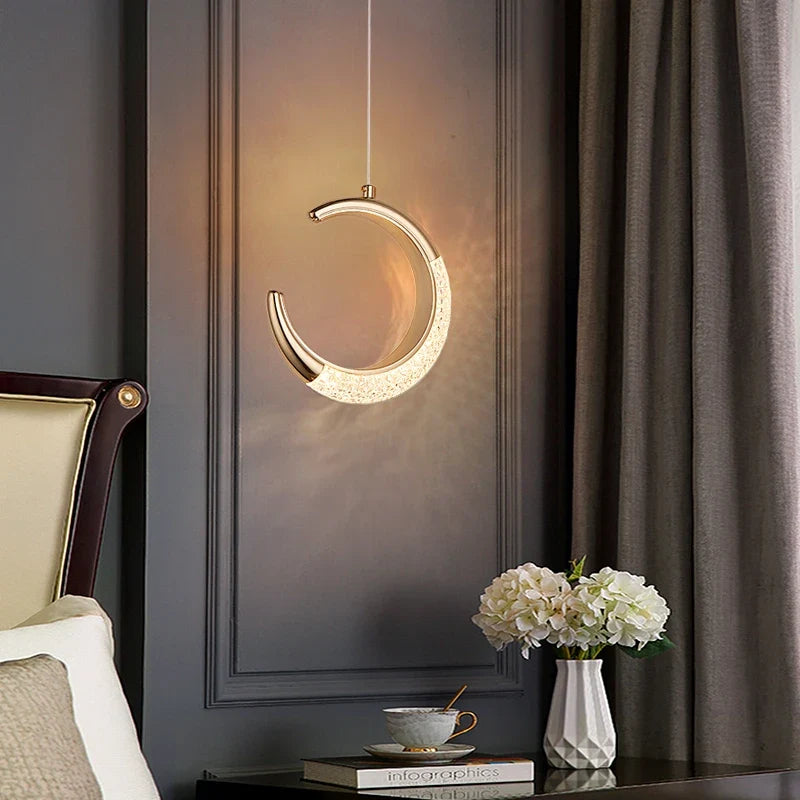 Lustre nordique ovale en cristal LED
