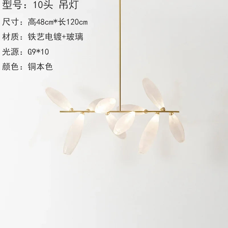 lustre moderne en verre design forme de raisin suspendu