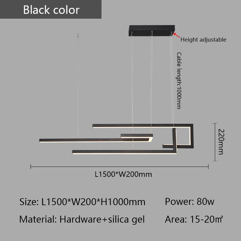 lustre suspendu moderne connecté pour maison intelligente