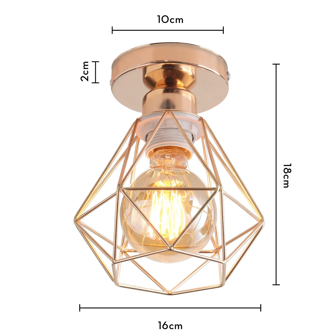 plafonnier encastré rustique industriel vintage en métal pour intérieur créatif