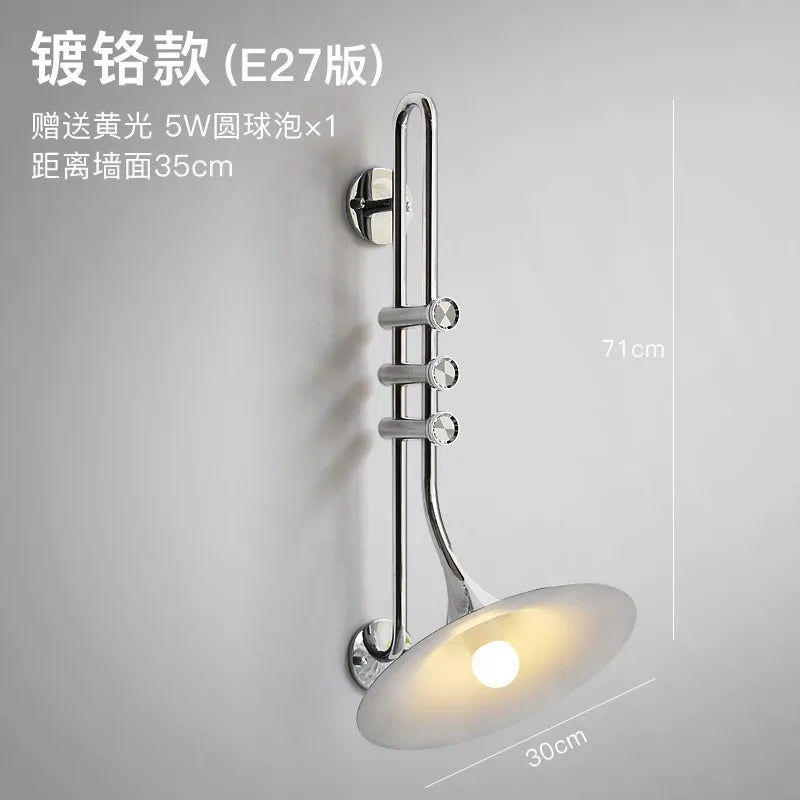 applique murale led saxophone au style industriel romantique pour restaurant
