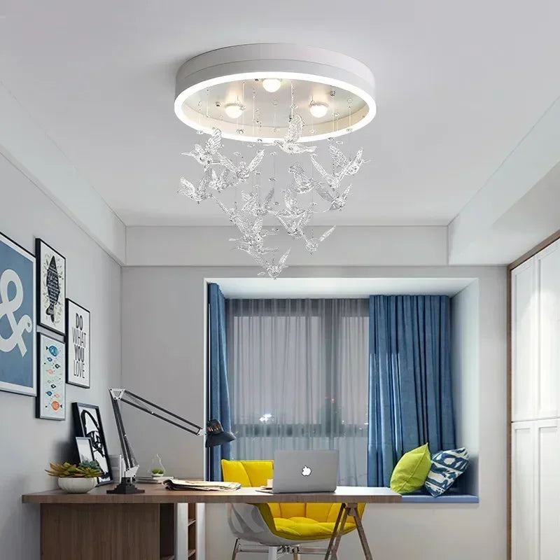 plafonnier led créatif nordique pour éclairage chaleureux et romantique