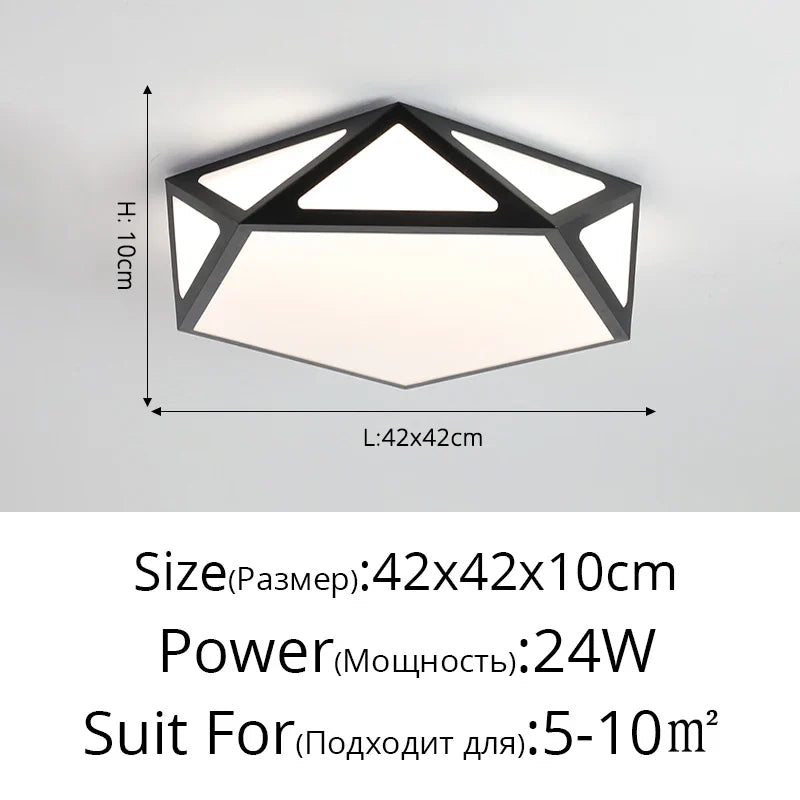 plafonnier led ultra-mince moderne géométrique simple et créatif