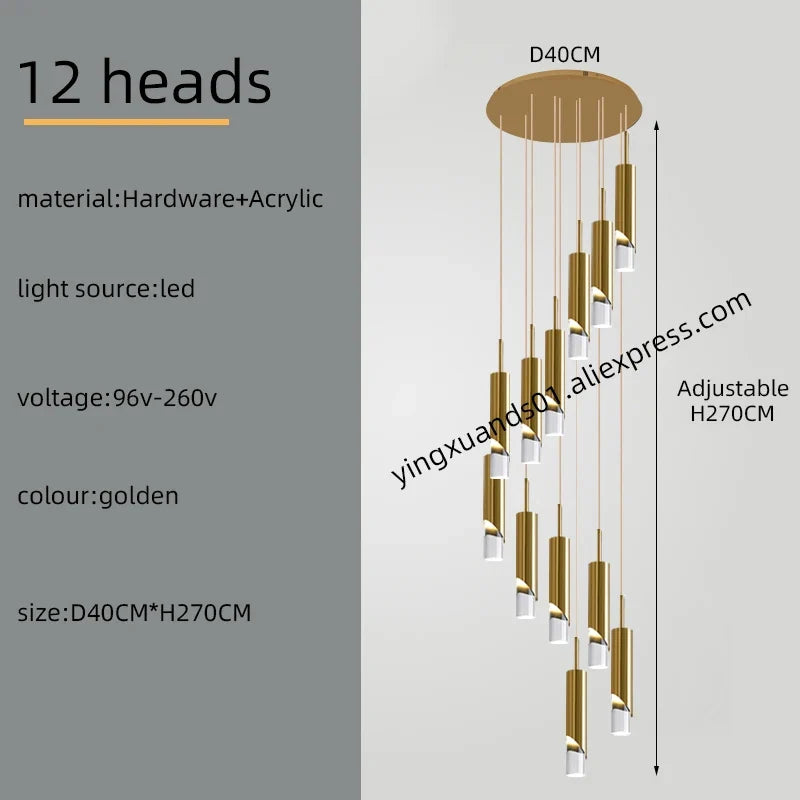 lustre nordique moderne en acrylique pour éclairage créatif intérieur