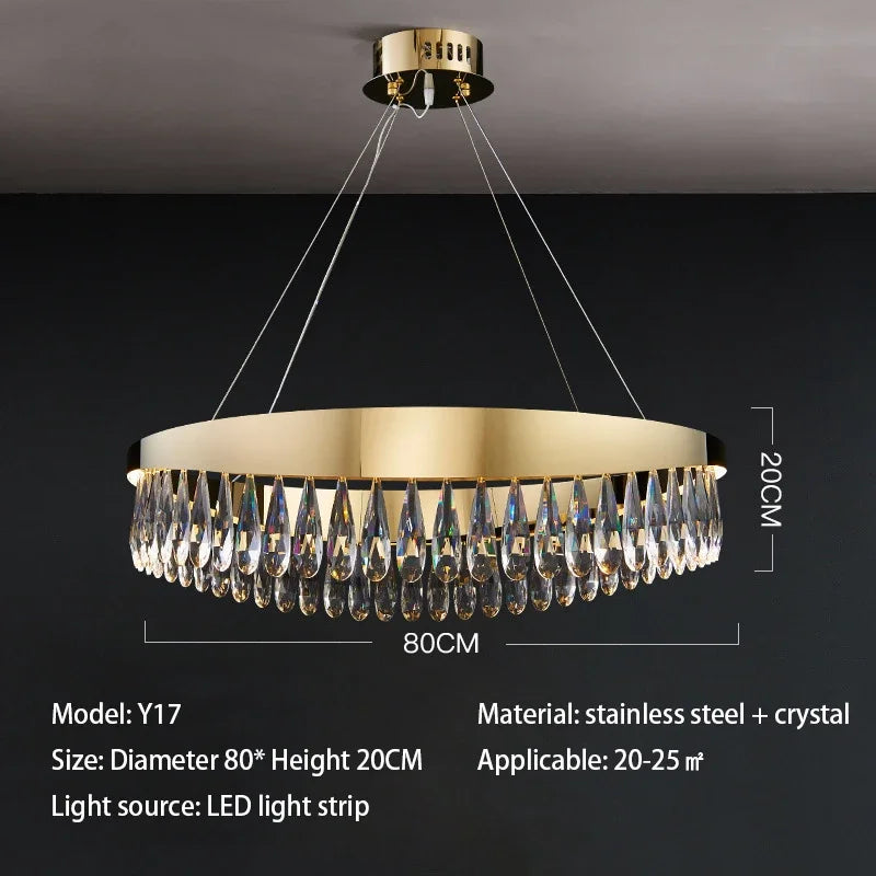 lustre en cristal de luxe pour éclairage décoratif intérieur