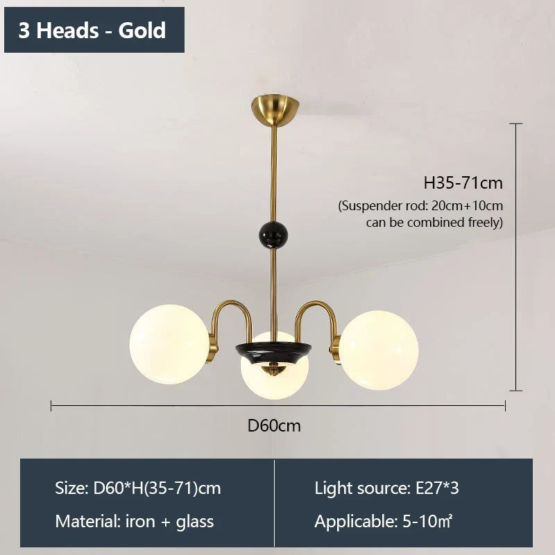 lustre rétro romantique avec protection des yeux et lumière douce