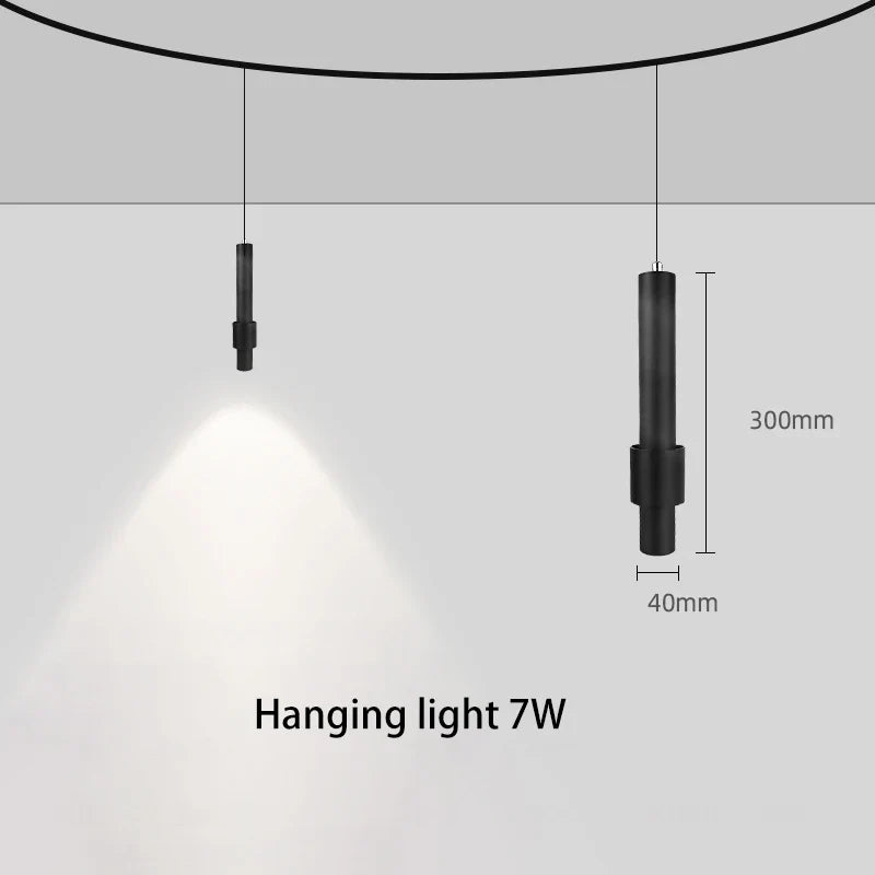 led magnétique éclairage sur rail projecteur suspendu