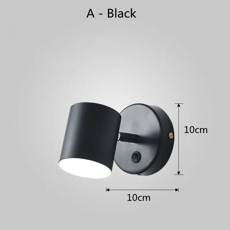 applique murale moderne à led avec interrupteur pour miroir décoratif