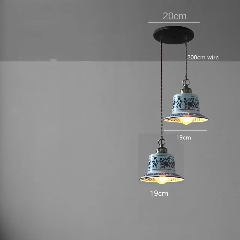 Suspension led en céramique moderne simple