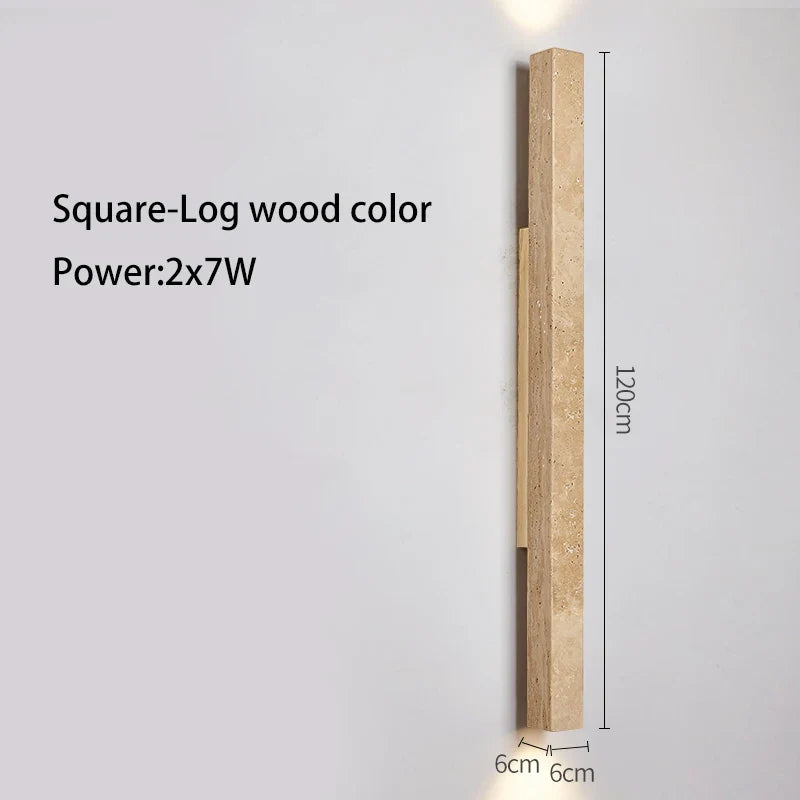Applique murale longue Led en pierre