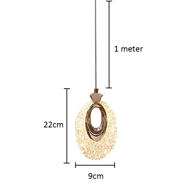 suspension led design pour intérieur de salon