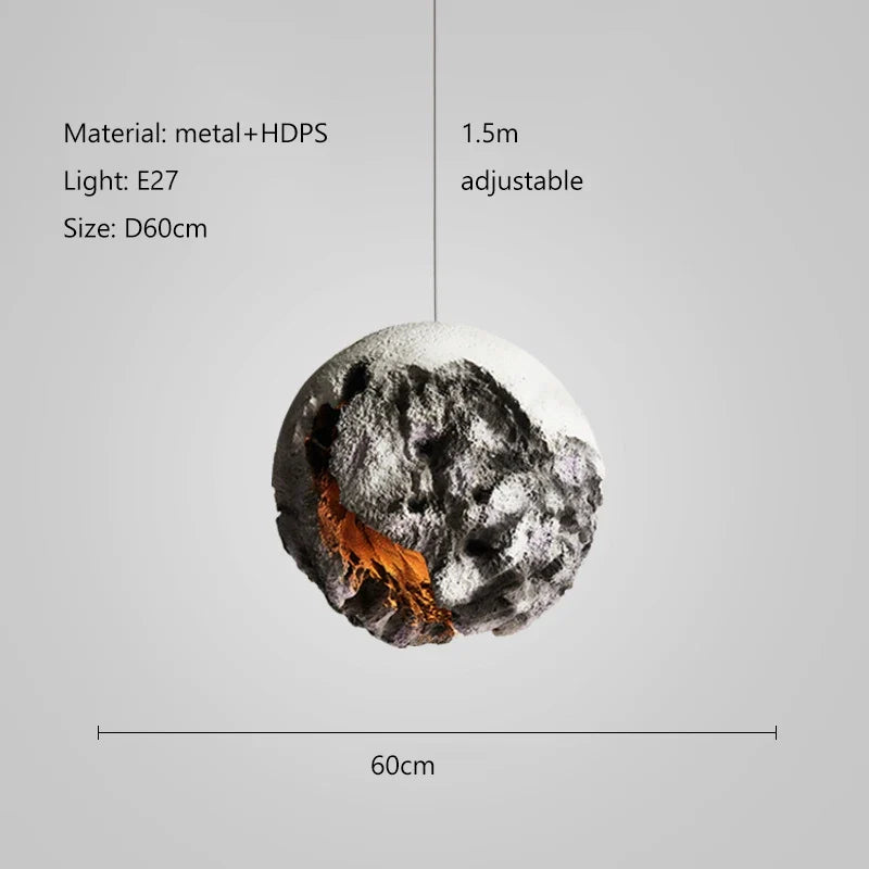 suspension LED style industriel rétro forme planète