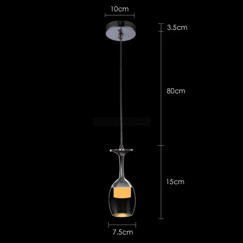 suspension modernes en verre de vin pour bar café
