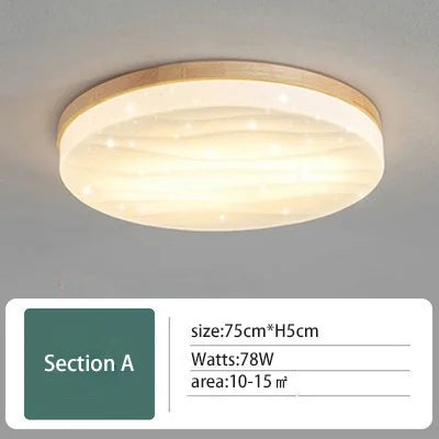 plafonniers led minimaliste en bois massif pour entrée