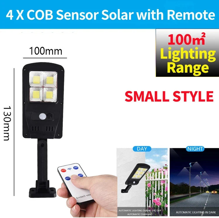 lampe solaire intelligente avec capteur de mouvement et télécommande