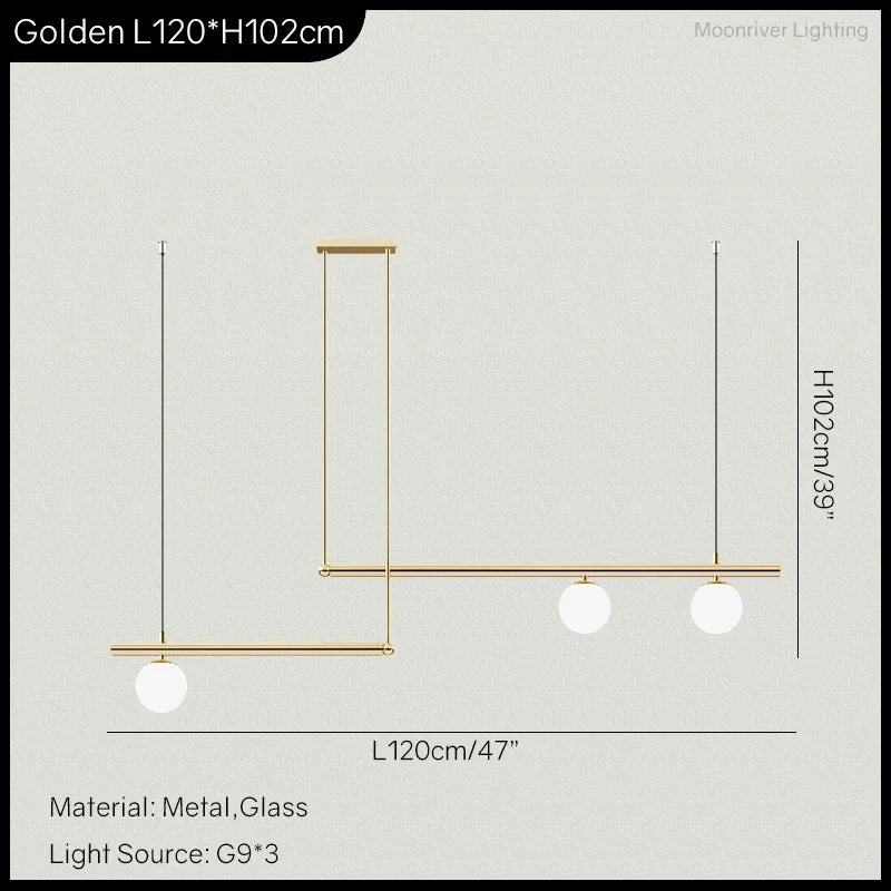 Lustre de salon minimaliste moderne