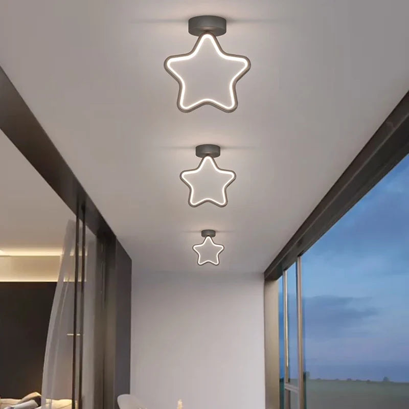 plafonnier led encastré moderne étoile allée salon entrée