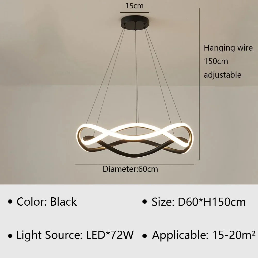 suspension LED design moderne idéale pour décoration intérieure