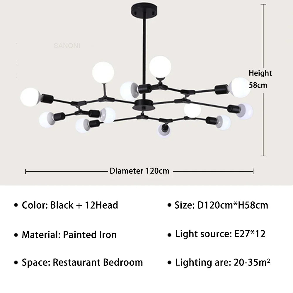 lustre moderne en forme d'arbre pour décoration intérieure