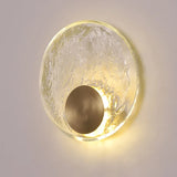 applique murale led nordique en verre transparent et cuivre