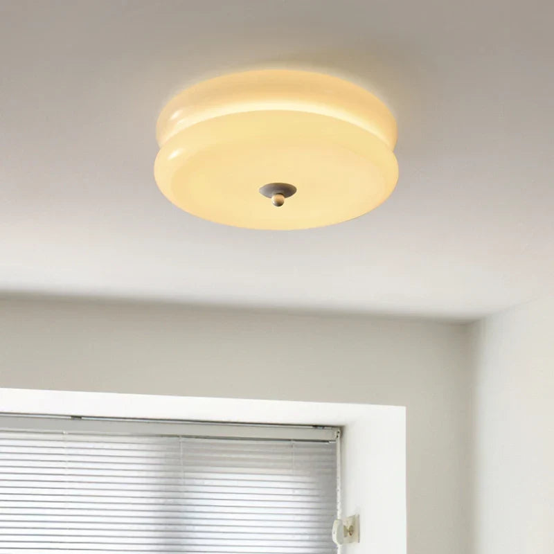 plafonnier rétro en verre acidulé pour décoration intérieure