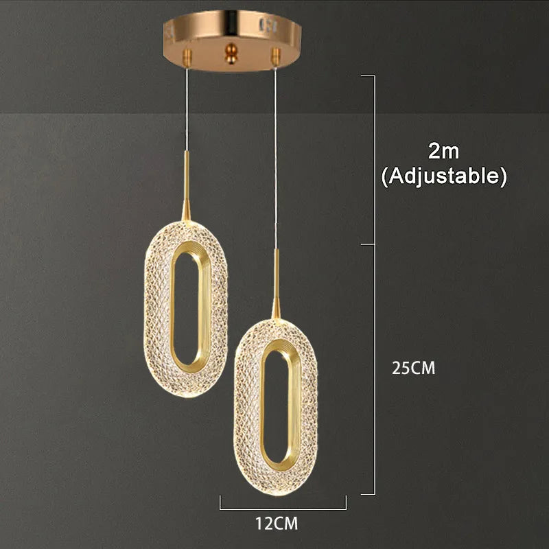 Anneau nordique suspension LED lumières intérieur lampe suspendue décor de chambre pour chevet chambre salon moderne suspension