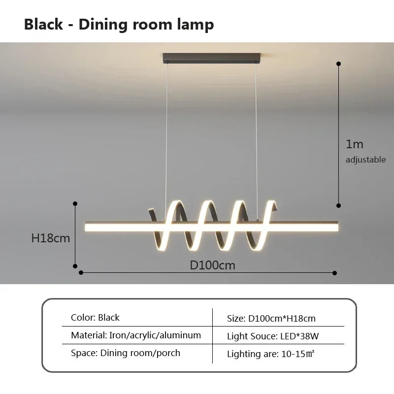 suspension moderne à LED pour un éclairage intérieur élégant