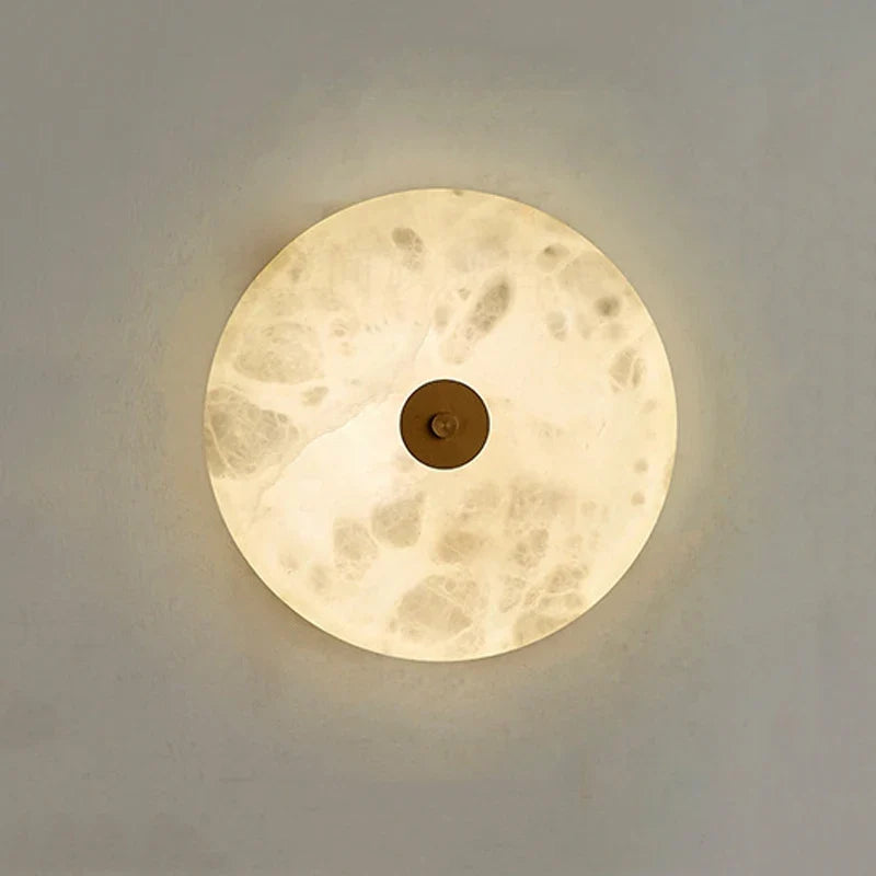 Applique murale ronde en marbre Led salon chevet escalier applique Restaurant hôtel décor éclairage chaud neutre blanc froid