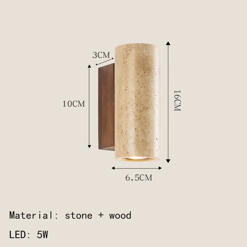applique murale led en pierre naturelle avec gradation de température