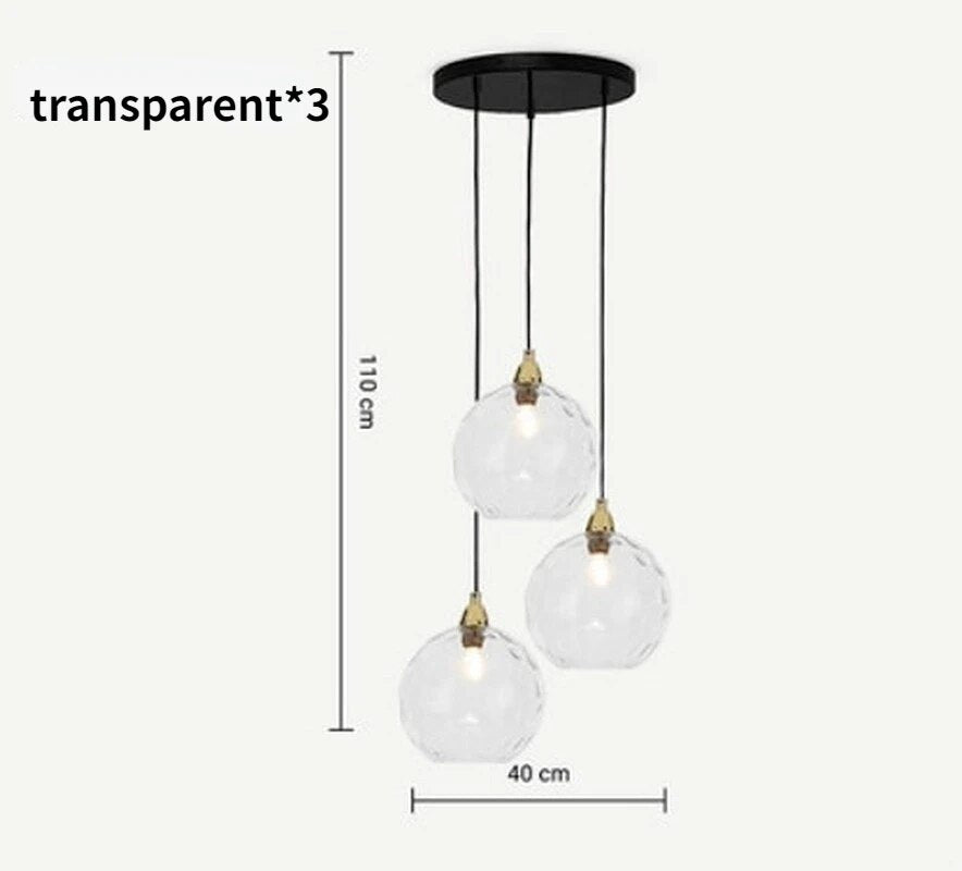lustre verre coloré nordique moderne grain eau